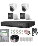 Hikvision 2MP 2 Outdoor + 2 Indoor Camera System with 4CH DVR & 2TB HDD – Complete Kit