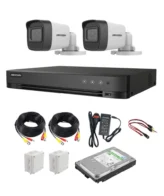 Hikvision 2MP 2 Outdoor Camera System with 4CH DVR & 2TB HDD – Complete Kit