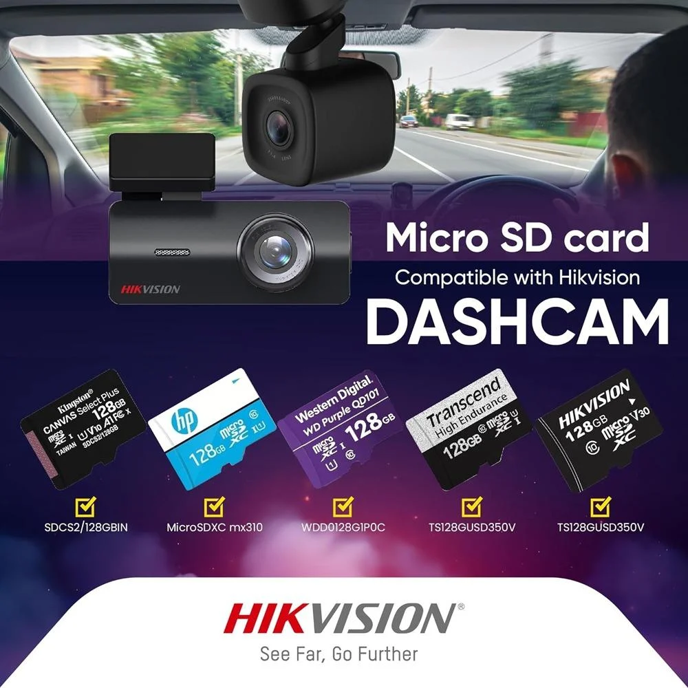 Hikvision K2 Dashcam – 1080P HD, Wide-Angle, WiFi, G-Sensor, KSA Version - Image 4