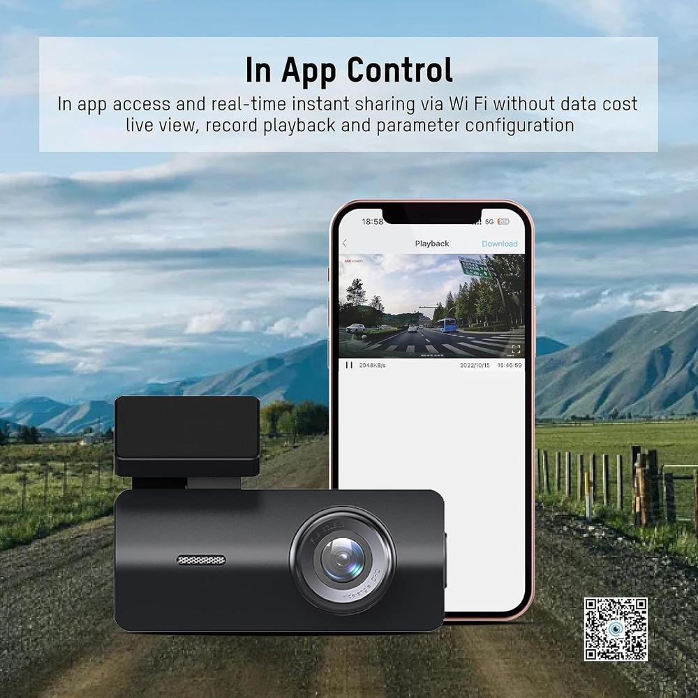 Hikvision K2 Dashcam – 1080P HD, Wide-Angle, WiFi, G-Sensor, KSA Version - Image 8
